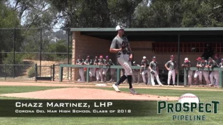 Chazz Martinez Prospect Video, LHP, Corona Del Mar High School Class of 2018, Side Angle