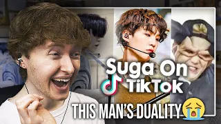 THIS MAN'S DUALITY! (BTS Suga TikTok Compilation 2021 | Reaction)