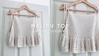 EASY CROCHET RUFFLE TOP | MALIBU TOP 🌴 |  ★