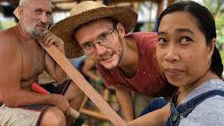 Строим наш домик в деревне | Начинаю делать "дапуг" очаг | Жизнь с филиппинкой в деревне