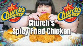 Church's Spicy Fried Chicken Mukbang with Apple Pies & Chicken Sandwich