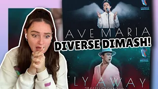 DIMASH MARATHON! REACTING TO: 'AVE MARIA', 'Across Endless Dimensions' & 'Fly Away'