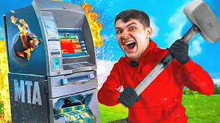 Breaking ATM to See How Much Money Was Inside!