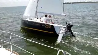 the new Beneteau first 20 sailing on Galveston Bay