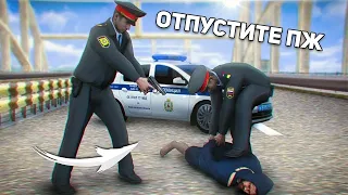 ЖЁСТКАЯ ПОГОНЯ ЗА ПРЕСТУПНИКОМ В GTA CRMP BLACK RUSSIA #shorts