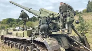 Operation of the most powerful self-propelled gun “Malka” in Russia