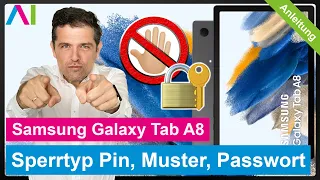 Samsung Galaxy Tab A8 - Sperrtyp PIN und Muster • 💻 • 🧑🏽‍💻 • 🔐 • Anleitung | Tutorial