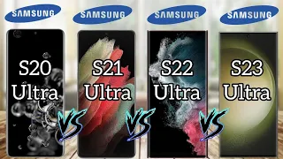 Samsung Galaxy S23 Ultra Vs Galaxy S22 Ultra Vs Galaxy S21 Ultra Vs Galaxy S20 Ultra Full (2023)