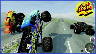 Beam NG Drive DownHill Monster Truck Racing Featuring Evan Storm and Toucanplays