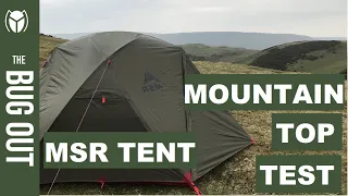 MSR Elixir 2 Tent Review solo wild camp with hill top steak and fry up.