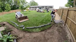 Landscaping around fence made easy ! Start to finish