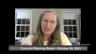 Concord Planning Board October 26, 2021