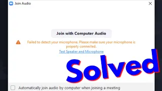 Fix Zoom Mic Not Working - Failed To Detect Your Microphone Error in Windows 10/8/7