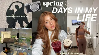 REALISTIC days in my life 🌷  morning routine, friends, getting a piercing, & pr unboxing!