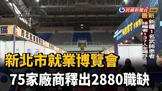 新北市就業博覽會 75家廠商釋出2880職缺－民視新聞