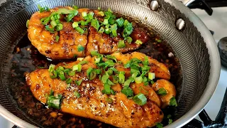 ¡Pollo con miel y ajo!  La cena está lista en 15 minutos.