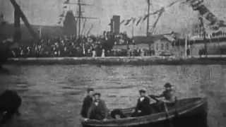 The launch of HMS Albion Robert W Paul, 1898