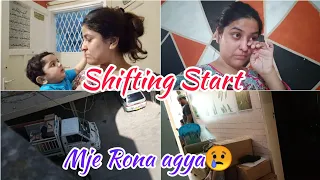 Shifting Start going to our New House *emotional* Vlog | rona agya aj akhri din is ghar men😭