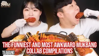 the FUNNIEST and most AWKWARD mukbang collabs (compilation)