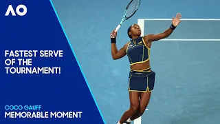 Huge Coco Gauff Serve Clocks 201km/h | Australian Open 2024