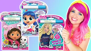 Coloring Gabby's Dollhouse, Barbie & True Magic Ink Coloring & Activity Game Books | Imagine Ink