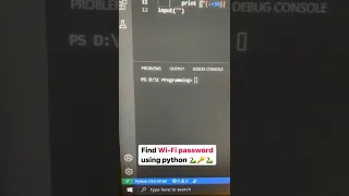 Hack WI-FI Password Using Python#shorts#shortvideo