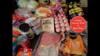 January Grocery Haul & Monthly Meal Plan