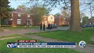 Mom, 2 sons shot on Detroit's west side