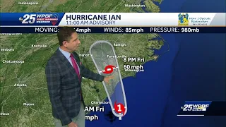 Hurricane Ian accelerating toward South Carolina coast; life-threatening storm surge, damaging wi...