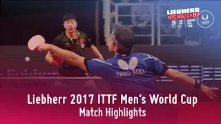 2017 Men's World Cup Highlights I Timo Boll vs Ma Long (1/2)