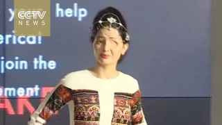 Acid attack survivor graces catwalk in NY Fashion Week