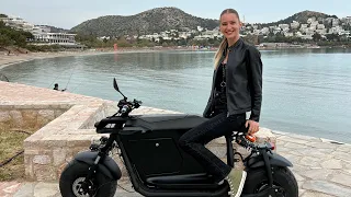 Presentation of the Basic Urban Electric Scooter by Nikos Manafis Design / Dominika Rides in Athens