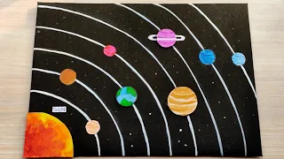 Solar system school project making | How to make solar system model | Solar system modelling