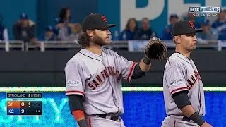 WS2014 Gm6: Panik starts a double play in the 6th