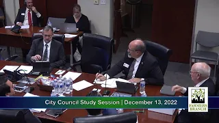 City Council Study Session December 13, 2022