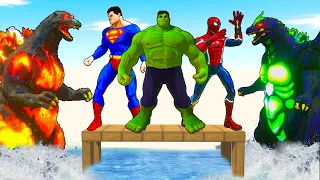 Rescue SUPERHERO All Family HULK & Family SPIDERMAN, SUPER-GIRL: EVOLUTION of GODZILLA x KONG - ARBS