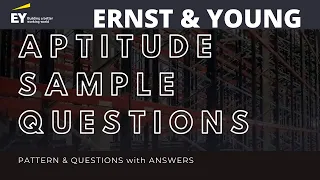 ERNST & YOUNG Hiring 2023/24 - Aptitude Questions & Answers - Sample Sure Questions #mjmagicstudio