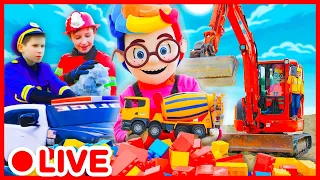 🔴 LIVE | POLICE CAR, TRUCKS AND TOYS 🚓 Kids Pretend To Play Compilation