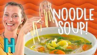 Homemade Chicken Noodle Soup (to cure what ails you!) - Hilah Cooking