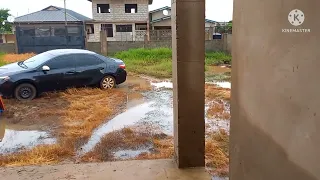 Accra Flood 2022, Newland Afienya Ghana, PKLARBI Residence taken over by Flood after a heavy Rain