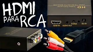 Conversor HDMI para RCA | Adaptador HDMI para TV Antiga AV