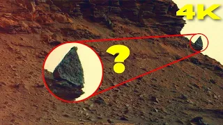 Nasa Mars CURIOSITY Rover captured this pyramidal rock on mars | CURIOSITY Rover new footage 4K