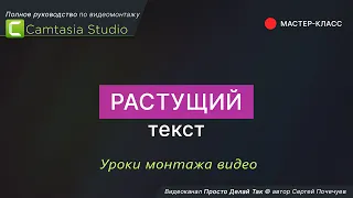 Анимация текста в Camtasia Studio   растущий текст