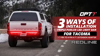 [HOW TO] Install OPT7 Redline Toyota Tacoma LED Tailgate Light Bar - 3 Ways Easy Install - Best Mod