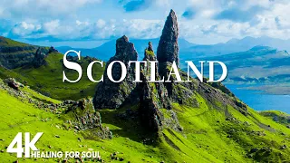 Scotland  4K Scenic Relaxation Film - Peaceful Piano Music - Travel Nature ( 4K Video Ultra HD)