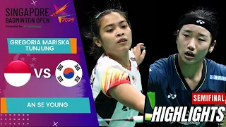 Gregoria Mariska Tunjung (INA) vs An Se Young (KOR) - SF | Singapore Open 2024