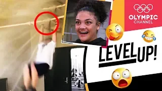 Laurie Hernandez reacts to incredible gymnastics videos | Level Up!