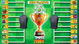 🍂🍂ALL NEW PLANTS at maximum power Vs. 7 DIFFERENTS ZOMBIE TOMBSTONES🍂🍂 - ATTACK ZOMBIE