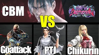 CBM (Jin) vs Go_Attack, PTJ, Chikurin (TEKKEN 8 - 체베망 vs 고어택, 피티제이, 치쿠린)