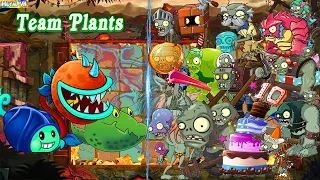 Plants vs Zombies 2 Mod - Team Random Plants Max Level Power Up Vs 1000 Zombies - Part 1